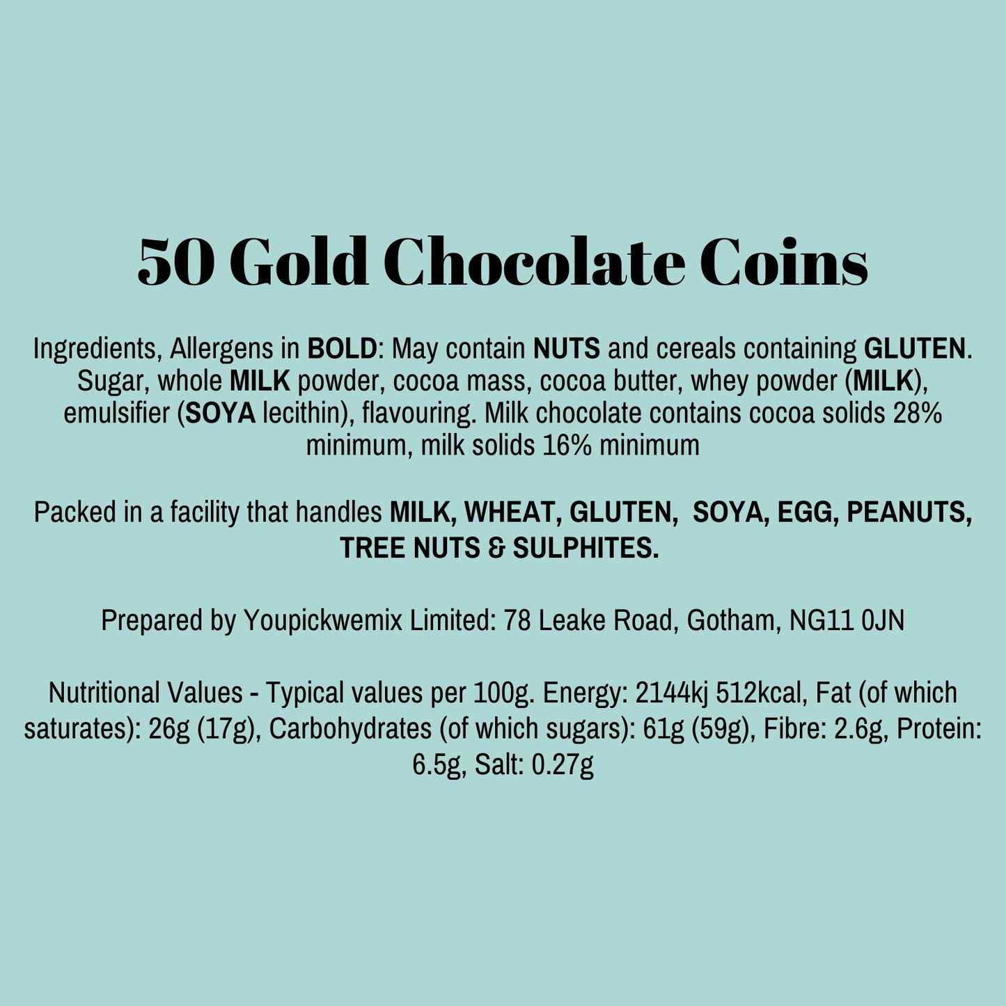50 Chocolate Coins