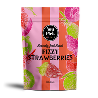 Fizzy Strawberries 100g | Fruity Range