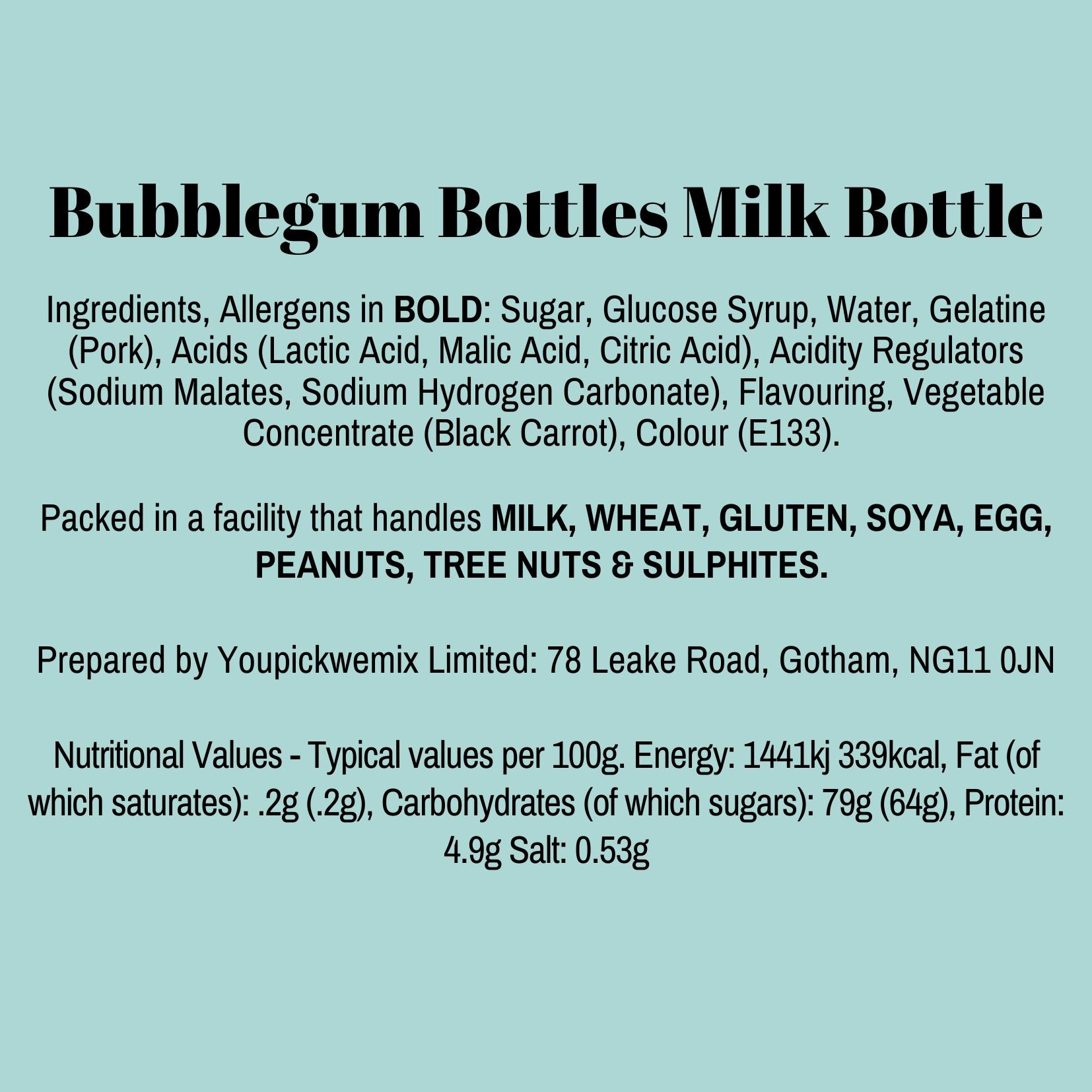 Bubblegum Bottles Milk Bottle