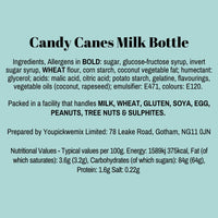 Candy Canes Glass Bottle