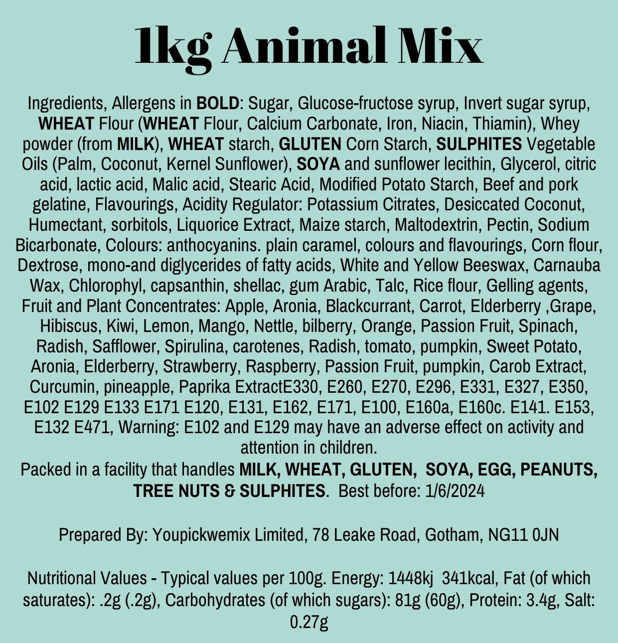 1KG Animal Mix