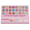 Pink 'Pick 'n' Mix' advent calendar with colorful buttons on a white background