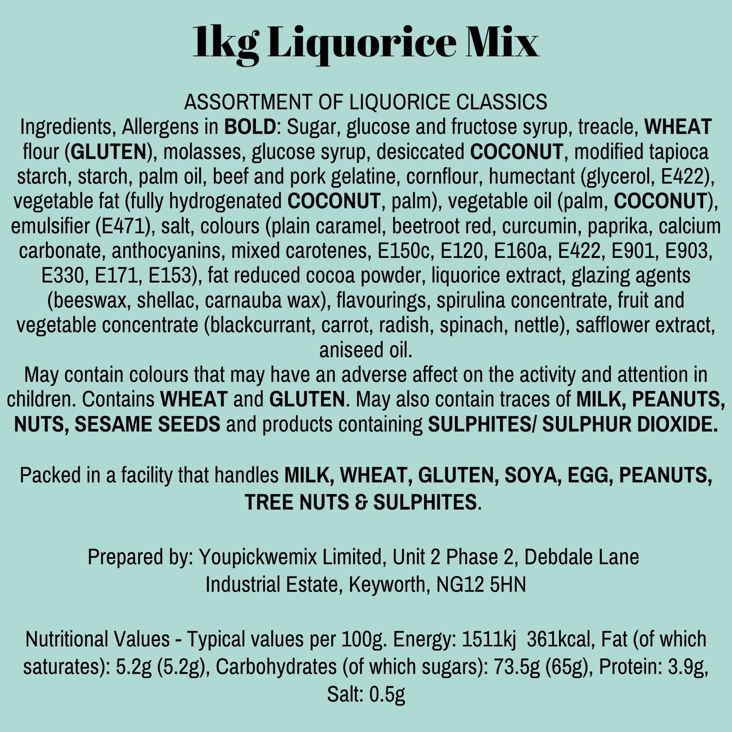 1kg Liquorice Mix