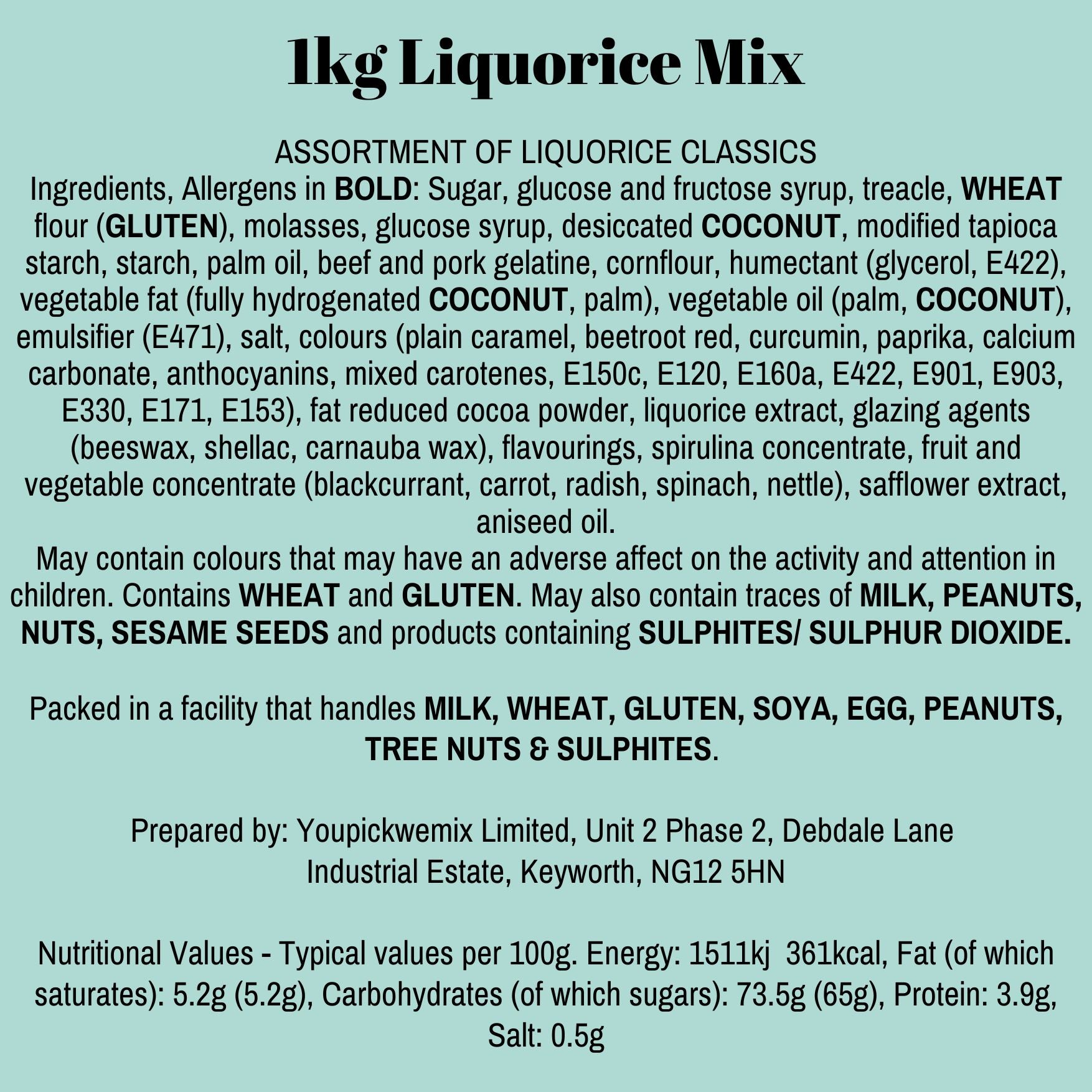 1kg Liquorice Mix