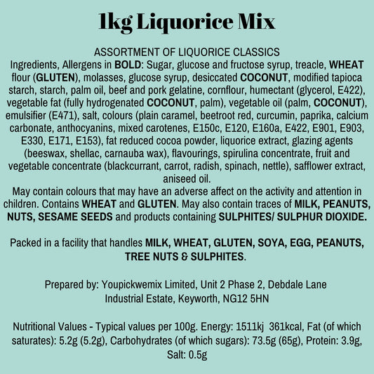1kg Liquorice Mix