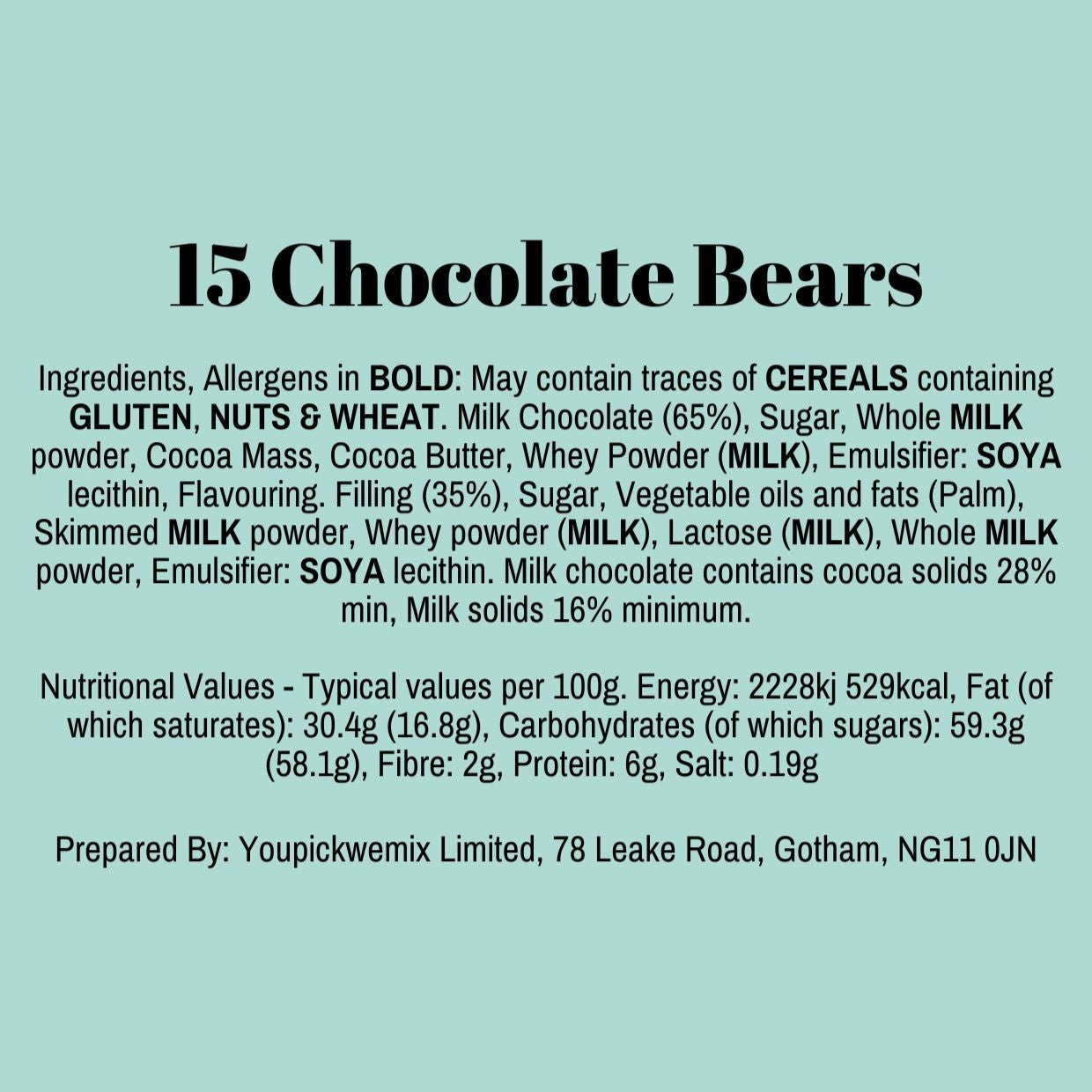 15 Chocolate Bears