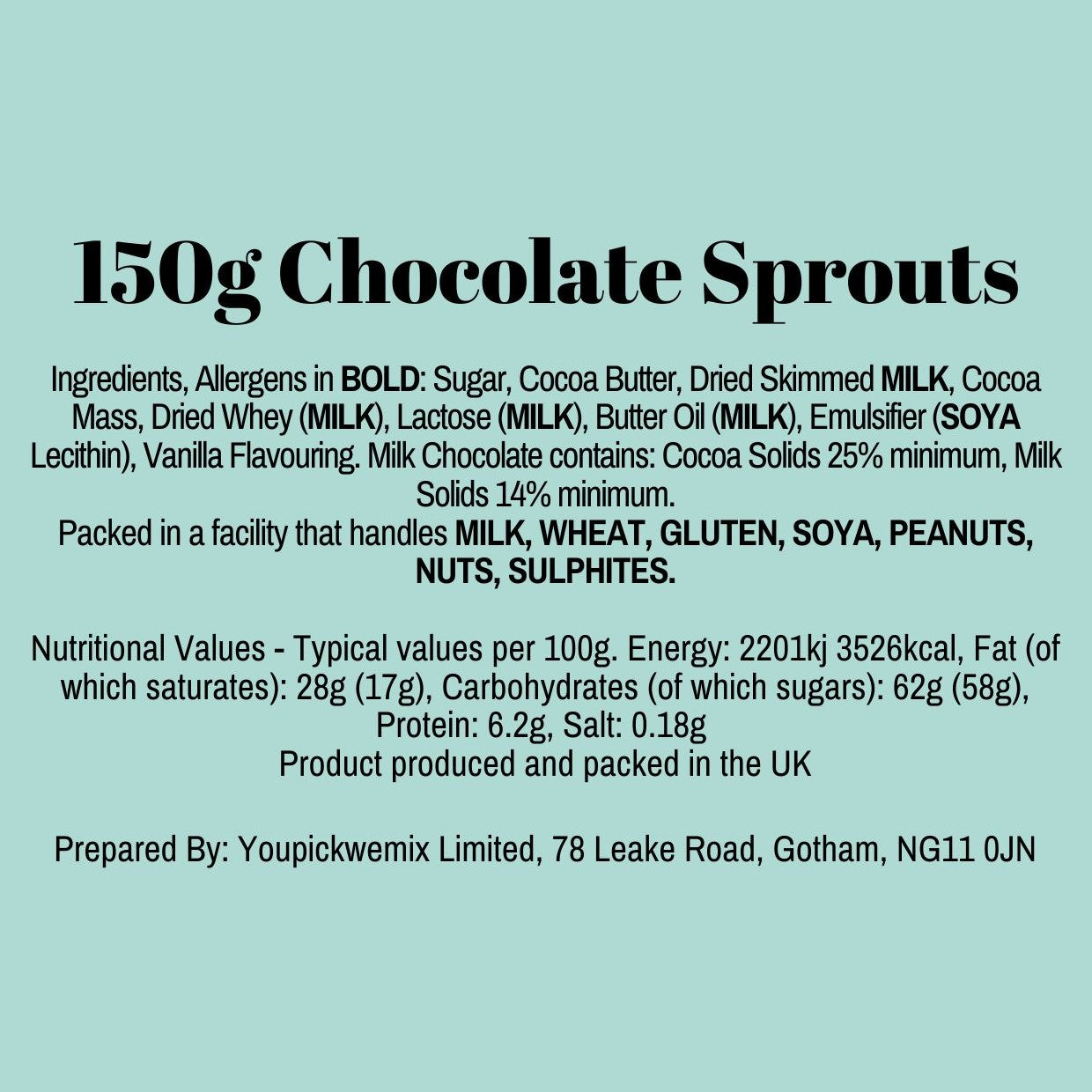 150g Chocolate Sprouts