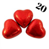 20 Red Chocolate Hearts