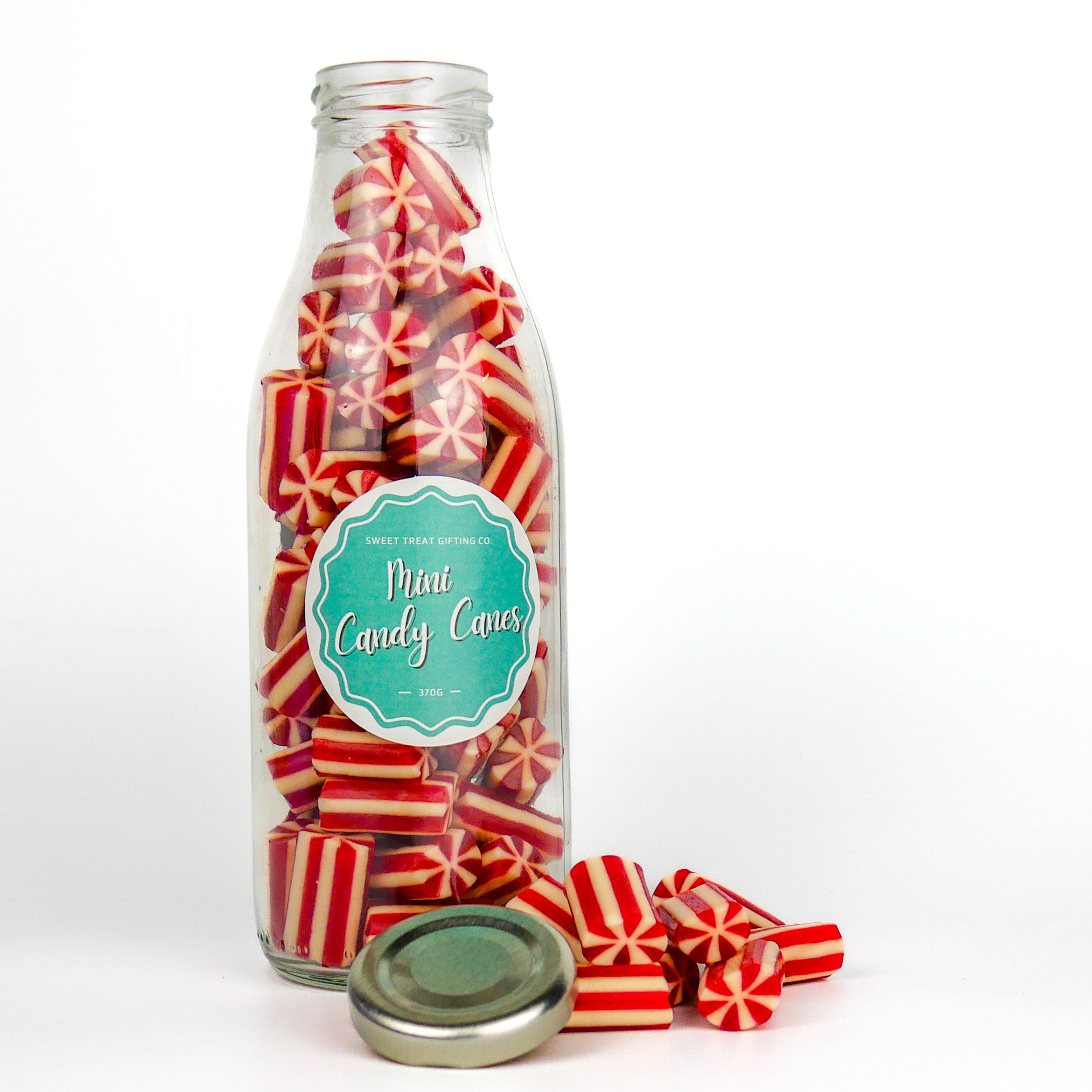 Candy Canes Glass Bottle