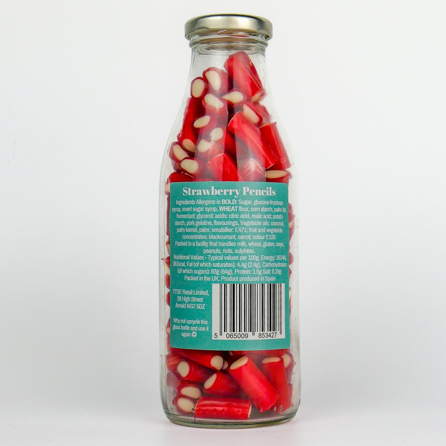 Strawberry Pencils Milk Bottle