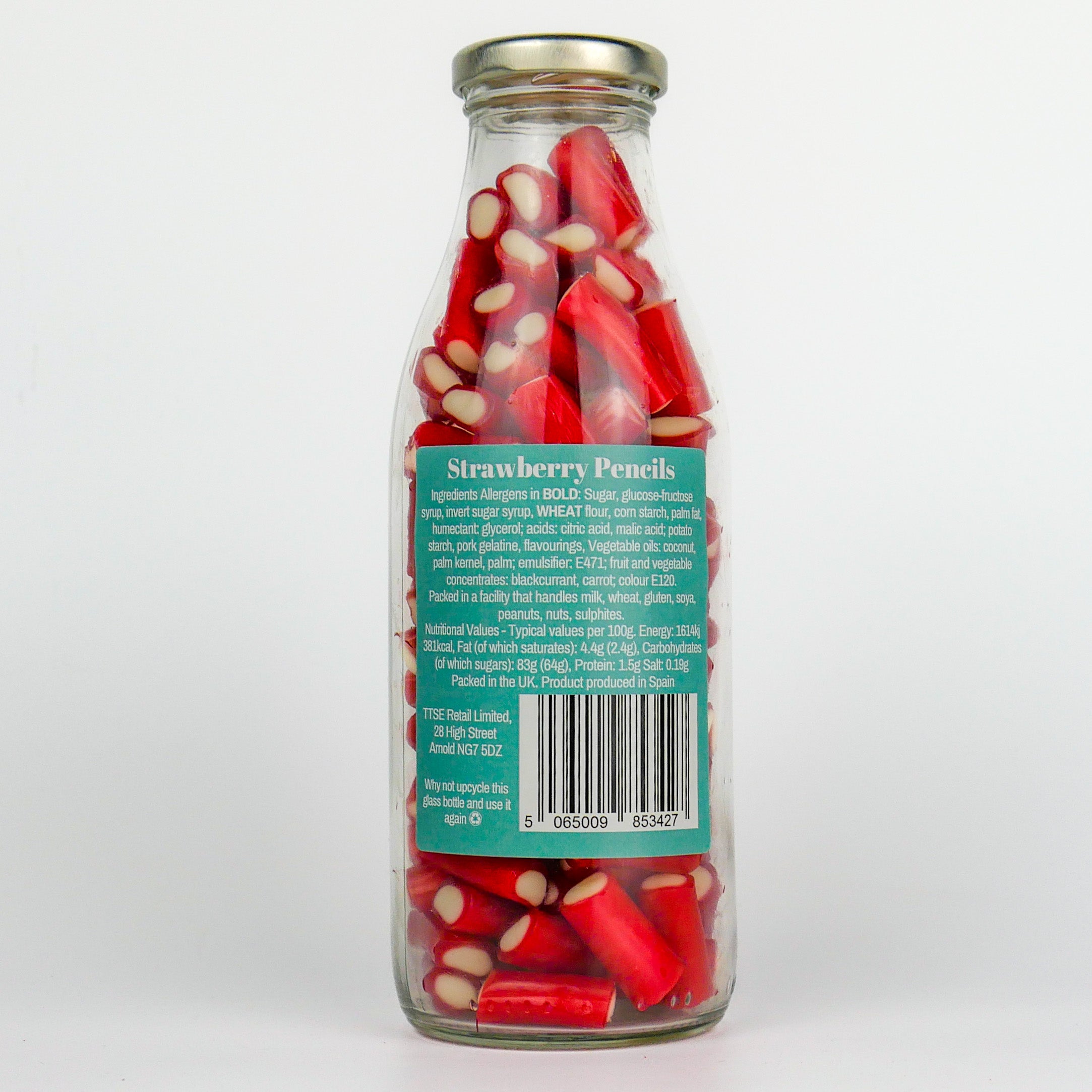 Strawberry Pencils Milk Bottle