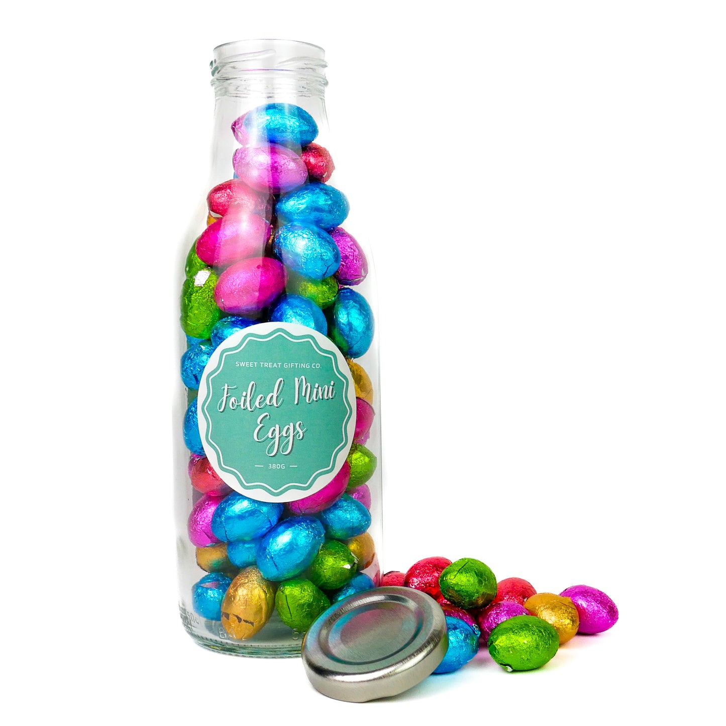 Foiled Eggs Milk Bottles