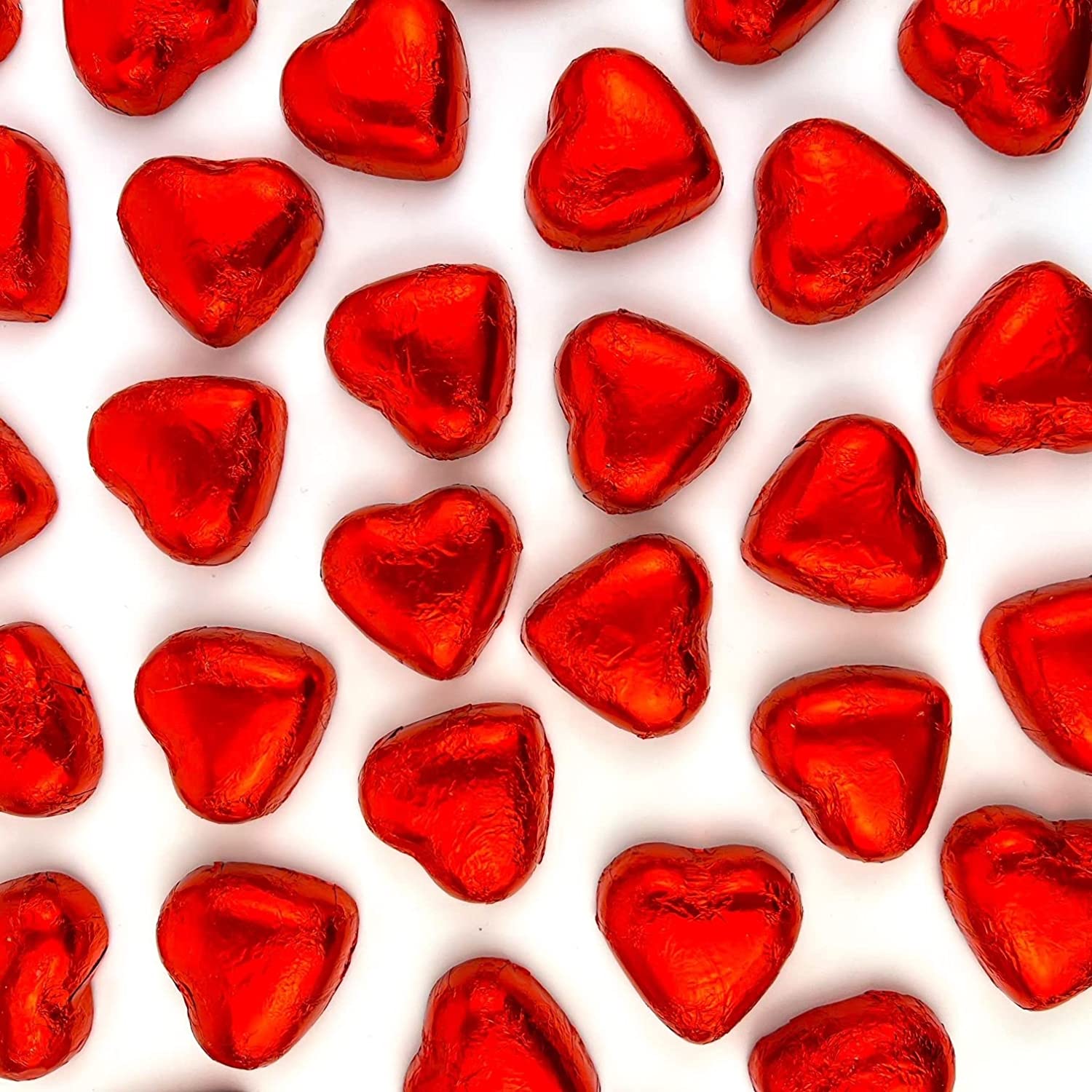 20 Red Chocolate Hearts