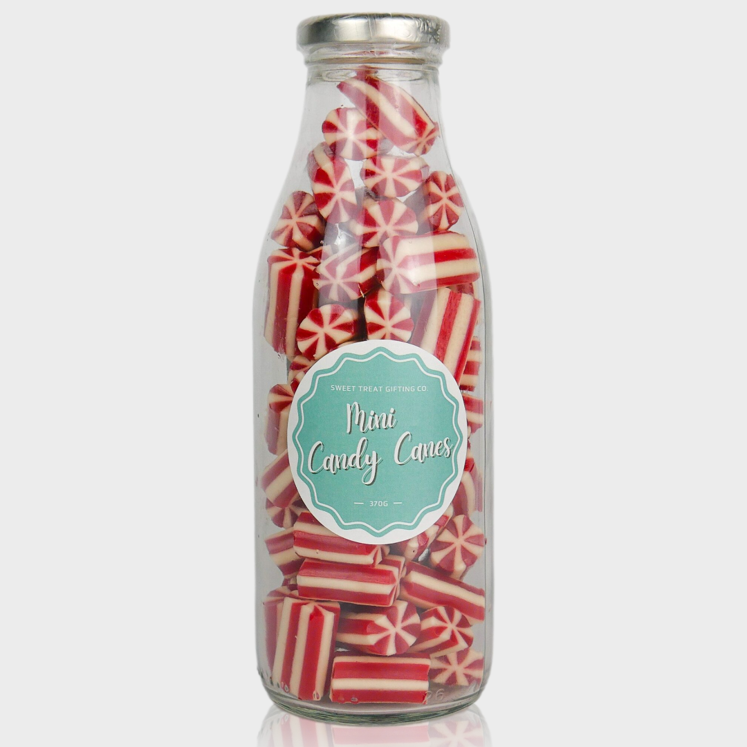 Candy Canes Glass Bottle